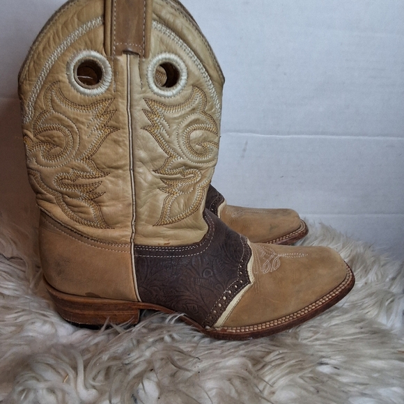 Stephy Spectator Neutral Tones Cowboy Boots 8.5 - Picture 2 of 16